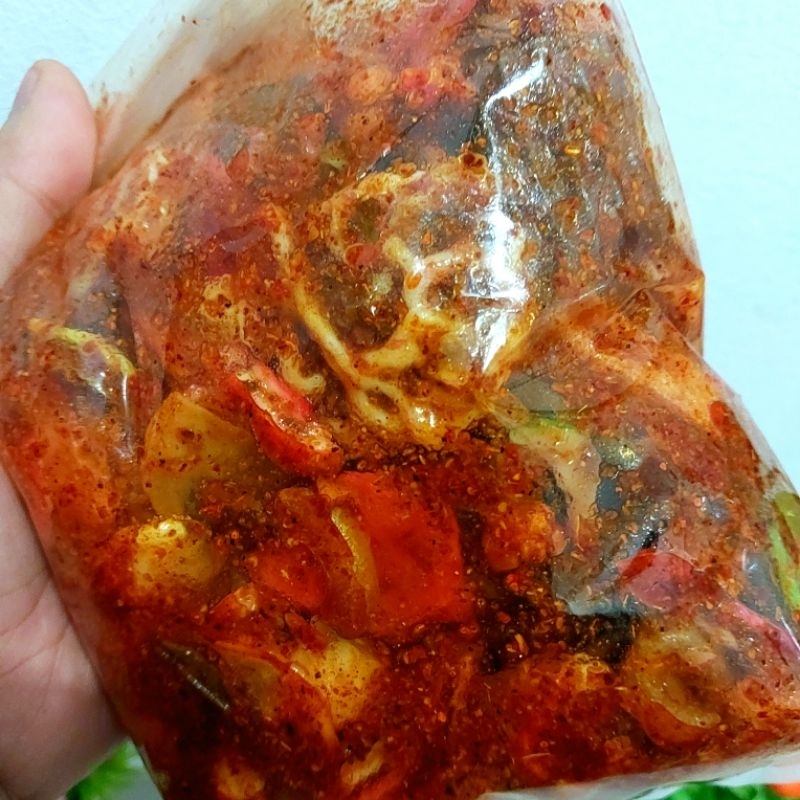 

seblak campur mix pedas gurih kekinian cemilan enak