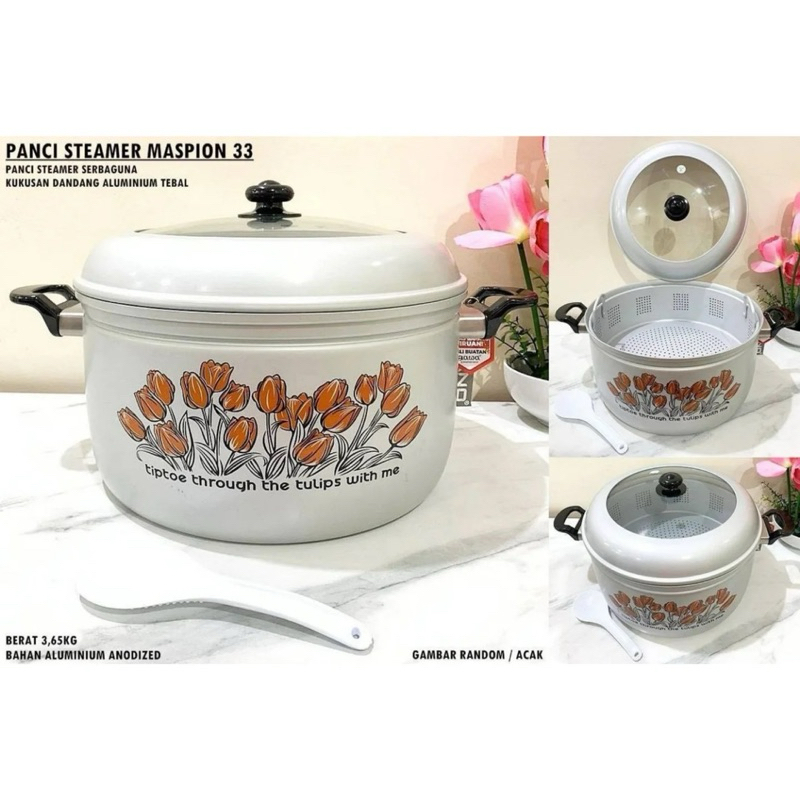 Maspion Panci Kukusan / Panci Panca Guna Tersedia Ukuran 22 24 26 28 30 33cm