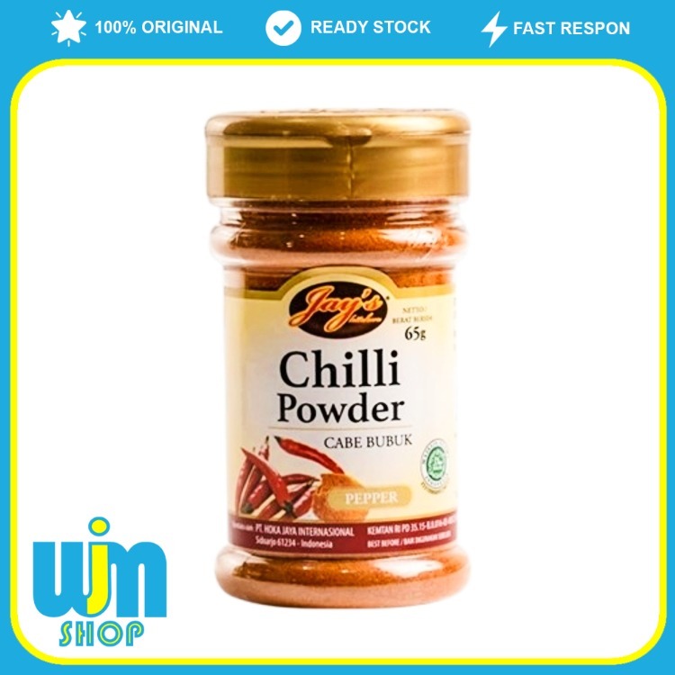 

Jay’s Chili Powder Bubuk Cabe 65gr | Bubuk Cabe Pedas Masakan