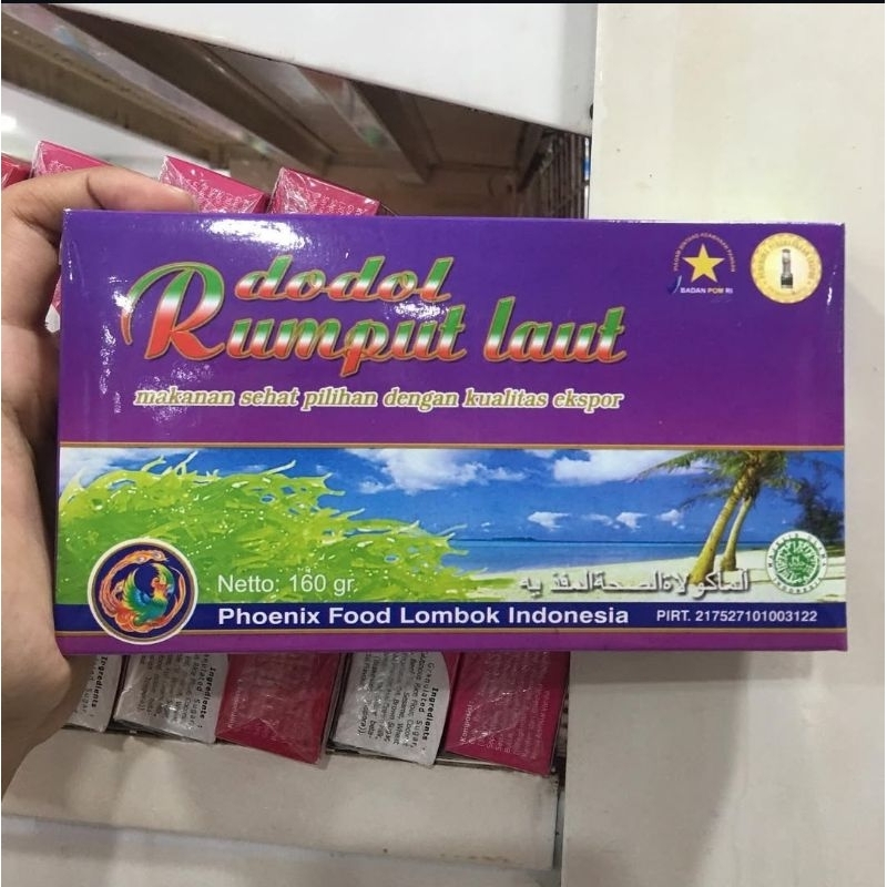 

Dodol Rumput Laut Phoenix 160 gr Kemasan Kotak Kecil / Kinjo Jelly Manisan Rumput Laut / Dodol Rumput Laut Low Sugar / Oleh-oleh Lombok Bali