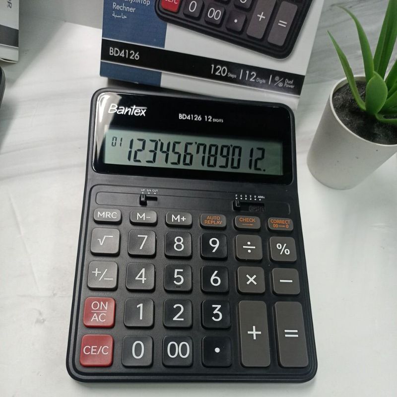 

Kalkulator Bantex BD4126 12Digits Calculator Meja Dagang Sekolah 13x17.5 cm
