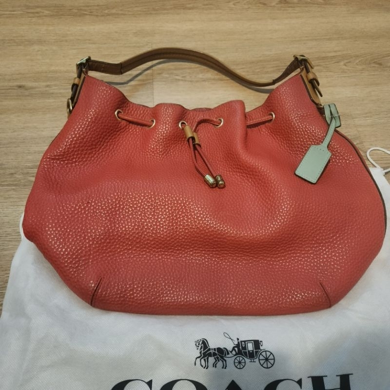 Coach Legacy Dream Drawstring Pebble Leather Bag