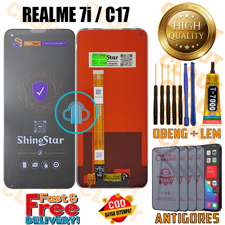 LCD TOUCHSCREEN REALME 7i / C17 LAYARSENTUH ORIGINAL ORI ALL SHINESTAR FULLSET