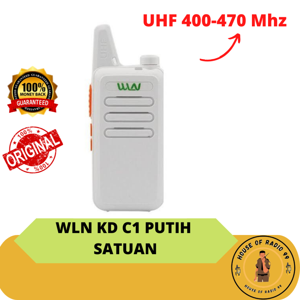HT WLN KD-C1 UHF PUTIH SATUAN HT WLAN KDC1 UHF