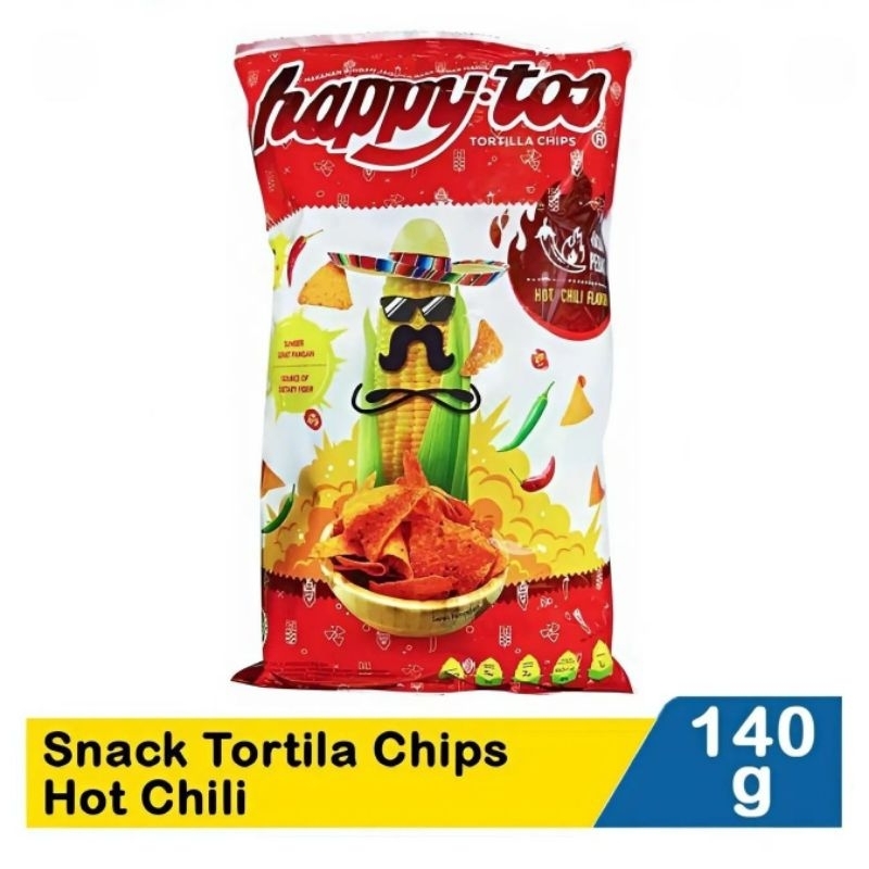 

Happy Tos Snack Tortilla Chips Hot Chili 140g
