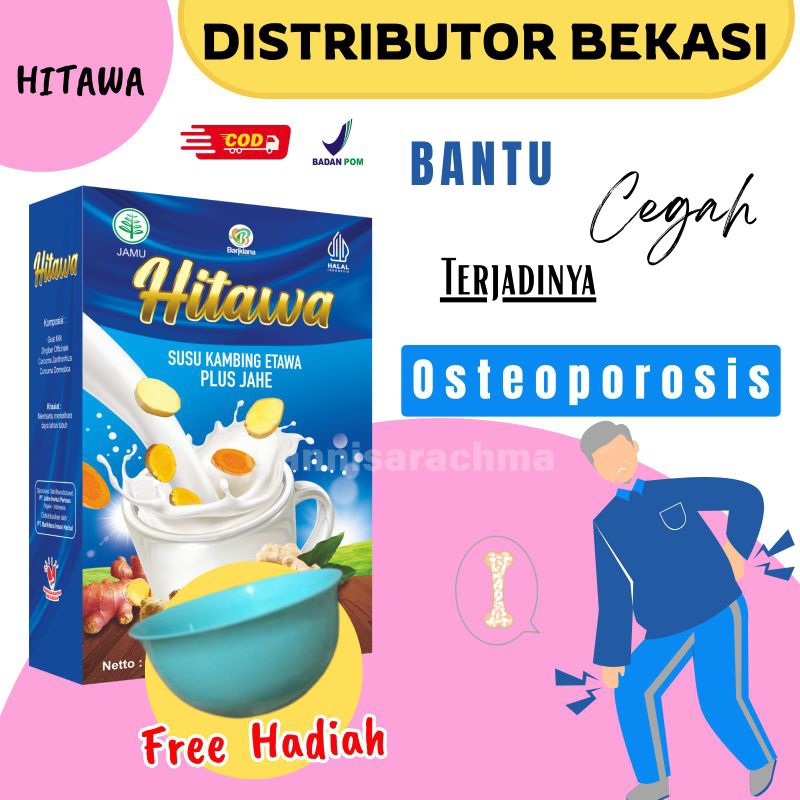 

[BISA COD + GARANSI] HITAWA 1 BOX @200GR | CEGAH OSTEOPOROSIS PADA LANSIA