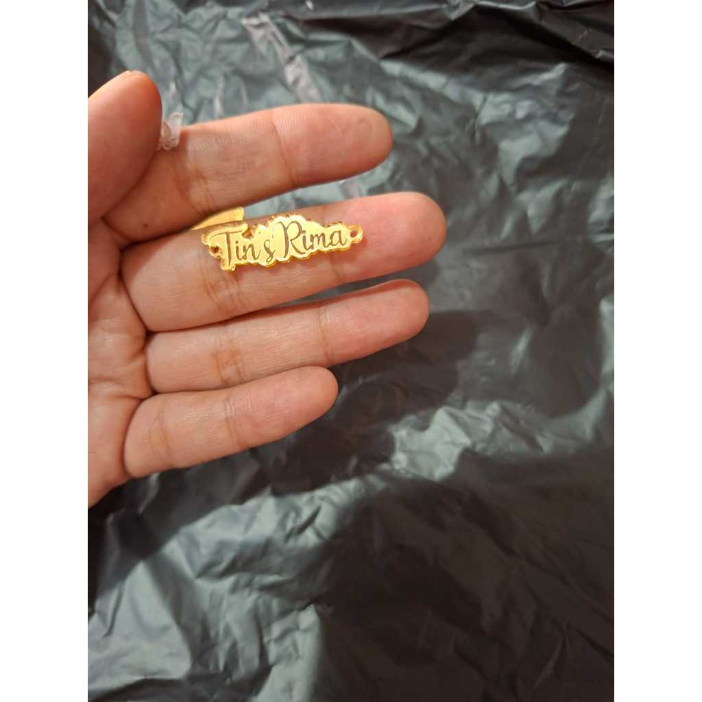 

CUSTOM ukuran 1cm x 3cm Label Akrilik Hijab , Hang Tag , Label Hijab , Label Baju