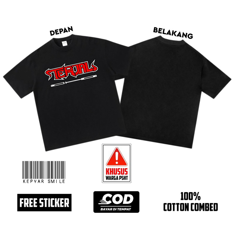 Tshirt Kaos PSHT TERJAL Terate Jalanan Free Stiker
