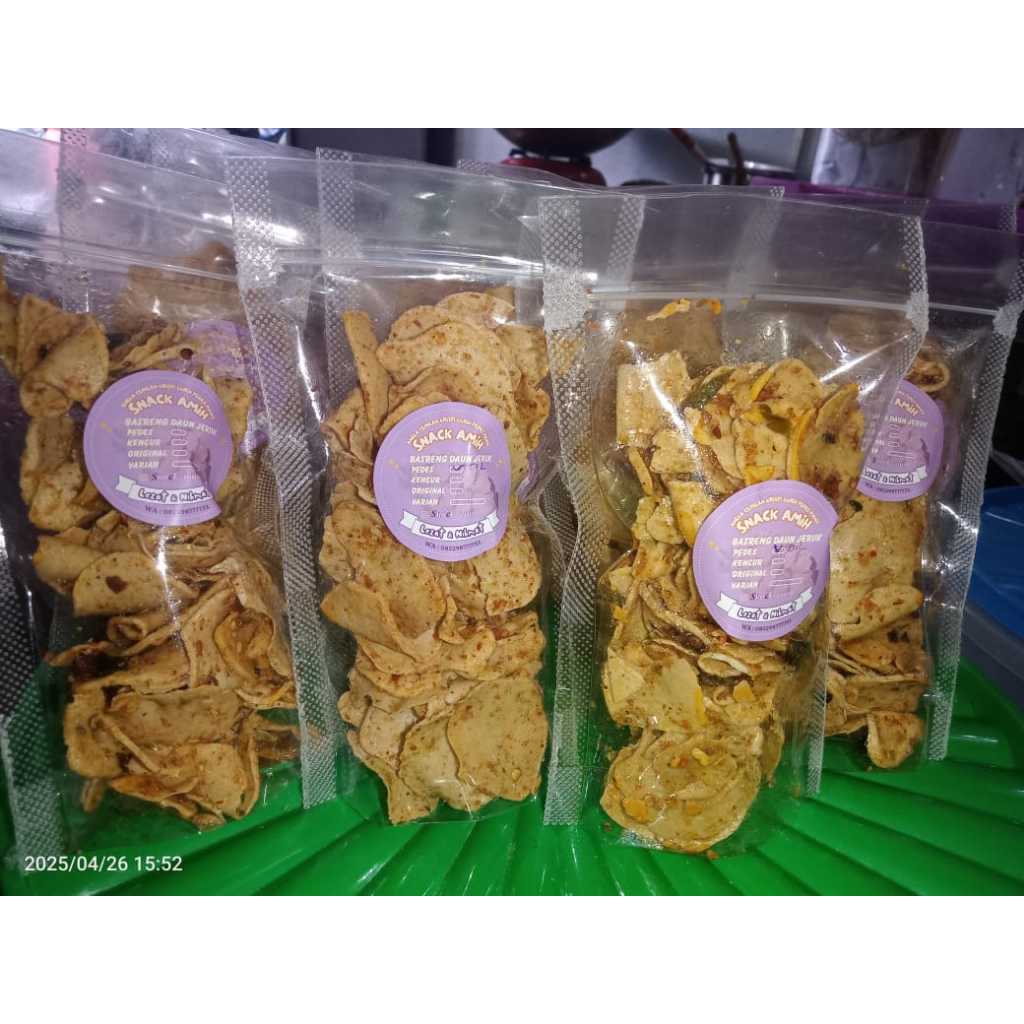 

Keripik Basreng Daun Jeruk Premium Snack Amih