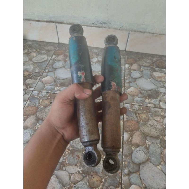 shock belakang yamaha v80 exselent warna biru