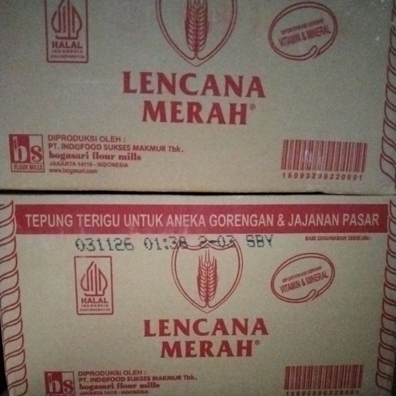 

1Karton isi 12- Tepung lencana merah , exp Nov 2026