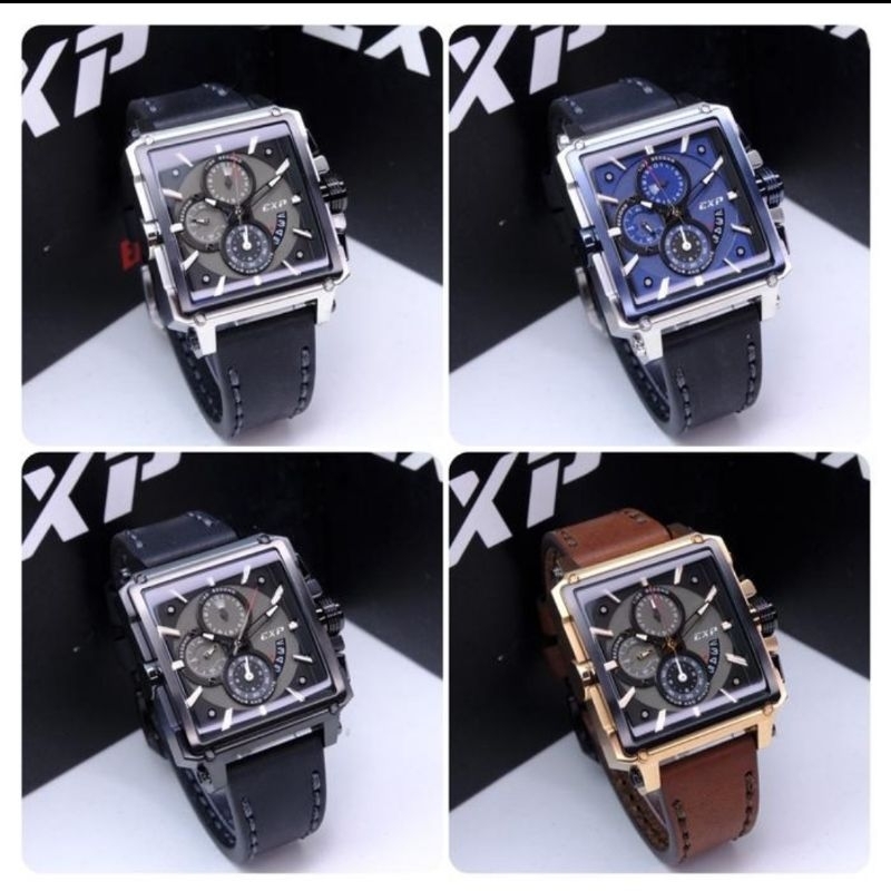JAM TANGAN PRIA EXPEDITION E6618 E 6618 LEATHER STRAP ORIGINAL
