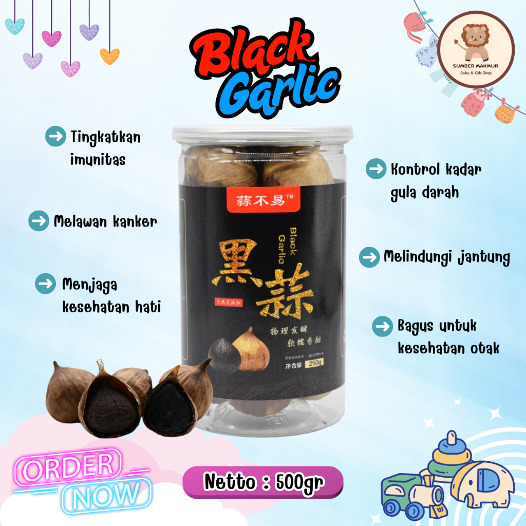 

Black Garlic Original 500gr Bawang Hitam Tunggal Herbal Penurun Darah Tinggi Sumber Antibiotik Alami