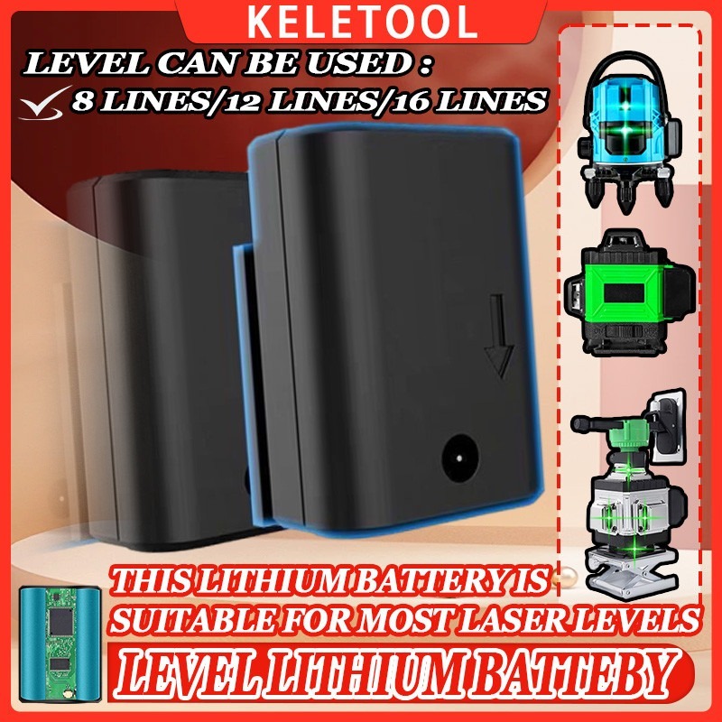 Baterai lithium universal laser level kapasitas besar baterai jenis dorong lampu hijau inframerah ba