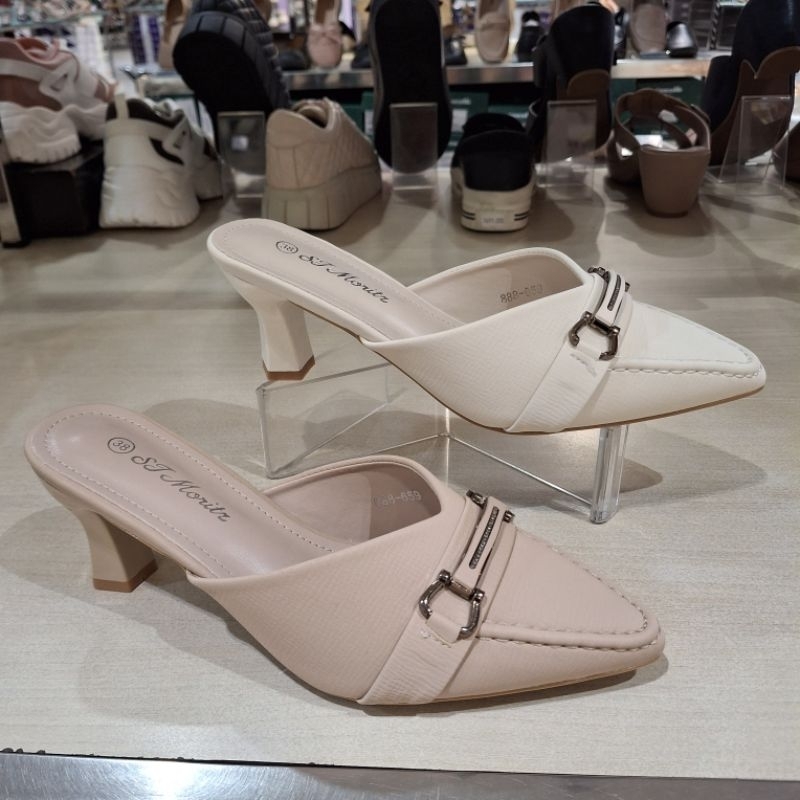 St moritz sandal selop heels 7cm wanita ringan empuk & ori size 36-41