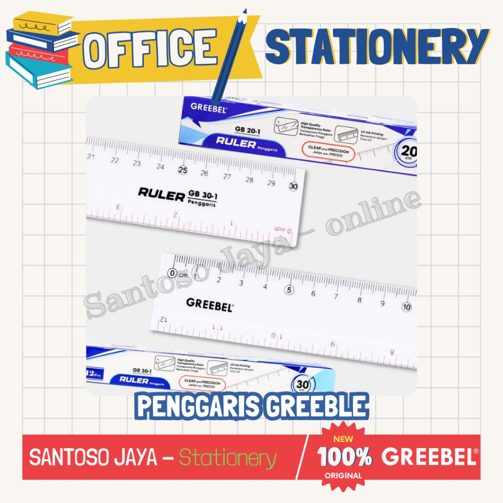 

Penggaris GREEBEL 20cm 30cm - GREEBEL RULER 20-1 30-1