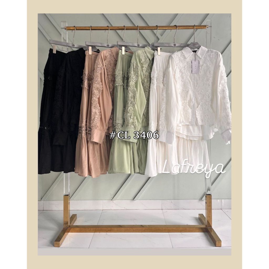 CLEOME LAFREYA ONE SET MIWA FASHION MUSLIM WANITA IMPORT LFY BY LAFREYA OFFICIAL STORE