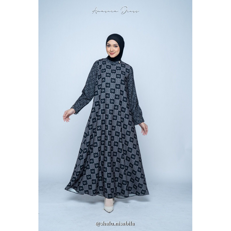 Terbaru Anesara  Dress Gamis Shalu Nisabila Ori