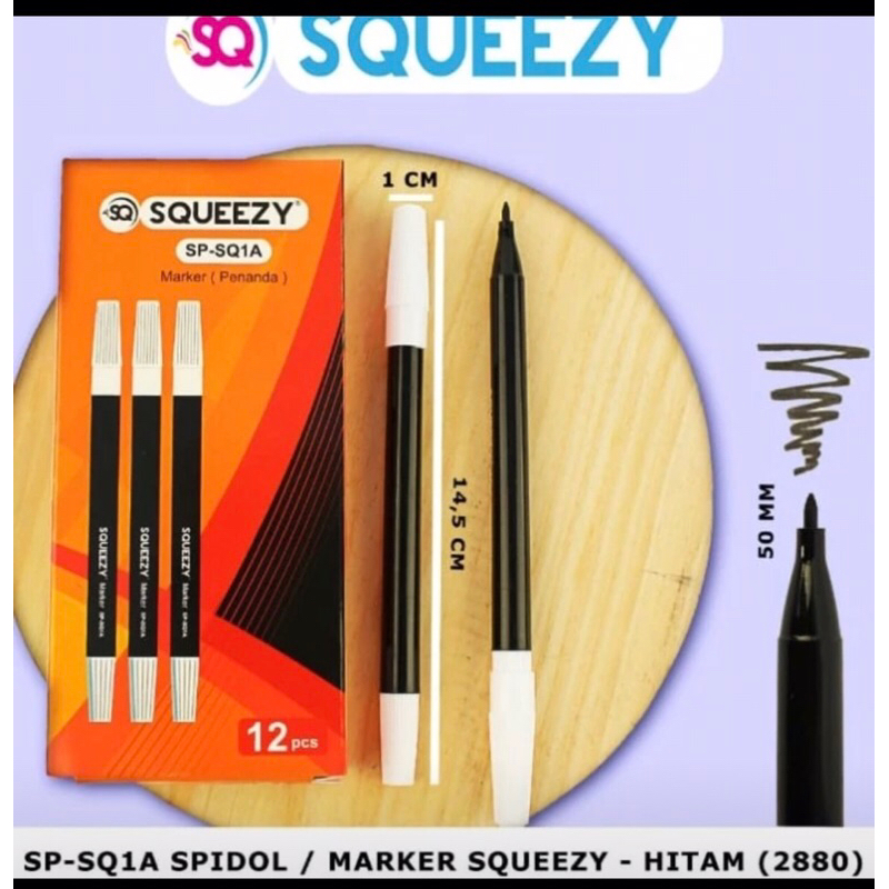 

spidol squeezy STD 12psc/kotak warna merah, biru, hitam