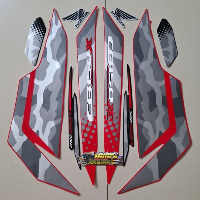 striping honda cb 150x cb150x 2023 merah hitam list body standar berkualitas