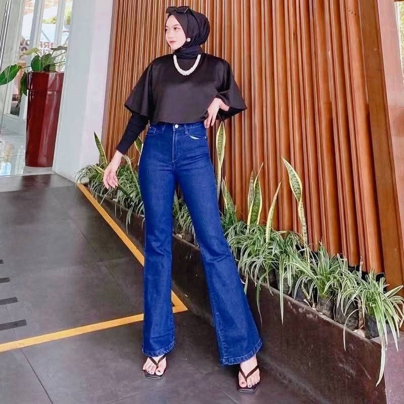TERLARIS CELANA SCUBA WANITA ALSIZE/KULOT CUTBRAY/HIGHWAIS CELANA JEANS CUTBRAY WANITA