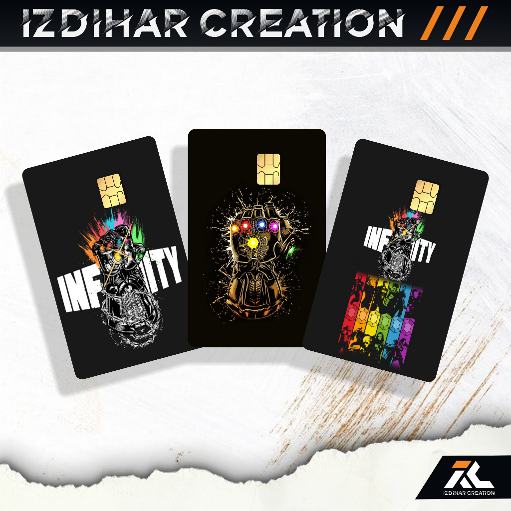

STIKER KARTU MARVEL Thanos Invinity Skincard Garskin Stiker Pelindung Kartu Thanos Invinity