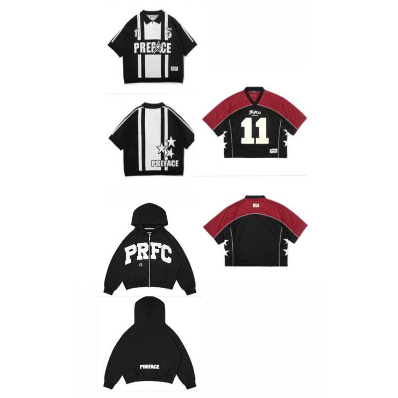 PREFACE Unfinished Zip Hoodie Black L // PREFACE Dystopia Black Jersey Size L // PREFACE Dystopia Kn