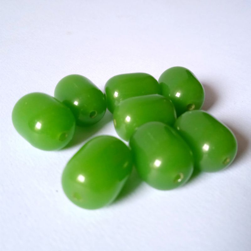 Antik Batu Giok Cina Bahan Gelang 8 Butir Utuh LamaTua Kuno