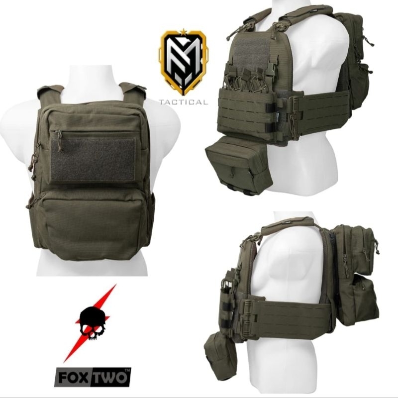 BODYVEST ROMPI TEMPUR FOX TWO GEN 2 HIJAU