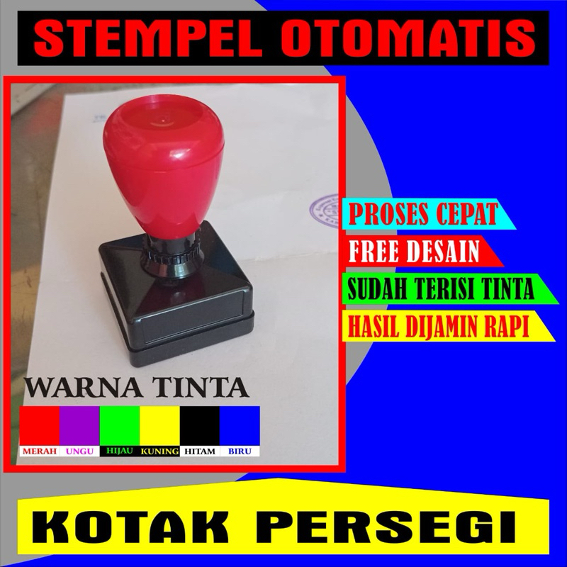 

stempel flash // otomatis // kotak persegi semua ukuran