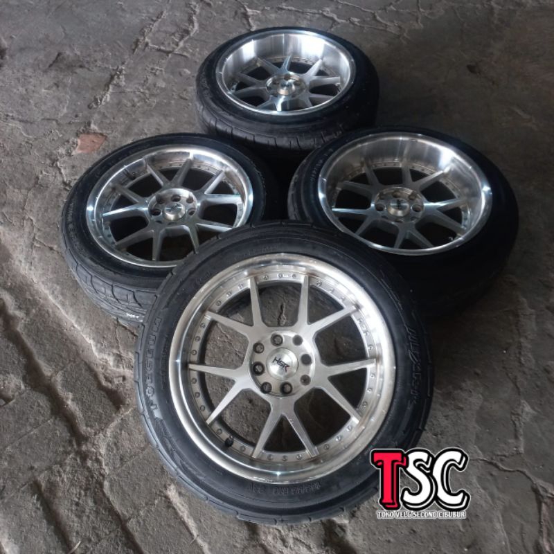 VELG SECOND TYPE CELONG | HSR DOGIYAY RING 16X7,5/8,5 HOLE 8X100-114.3 + BAN 185/55 R16 NIK 2023