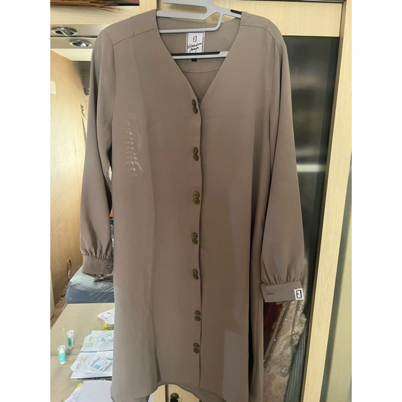 Preloved Jakarta Set Elmadina Abaya Seneca Brown S