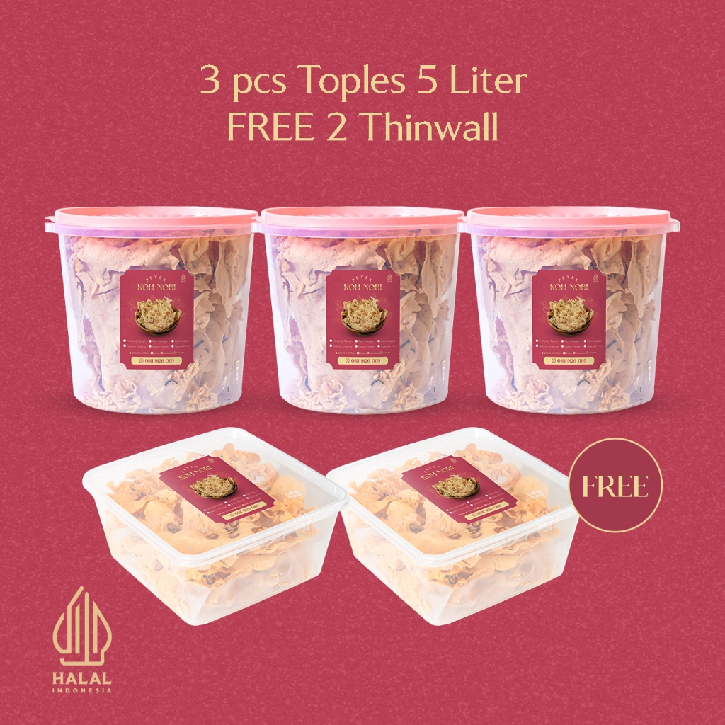 

QH BEST PROMO PEYEK 3 TOPLES 5L FREE 2 THINWALL