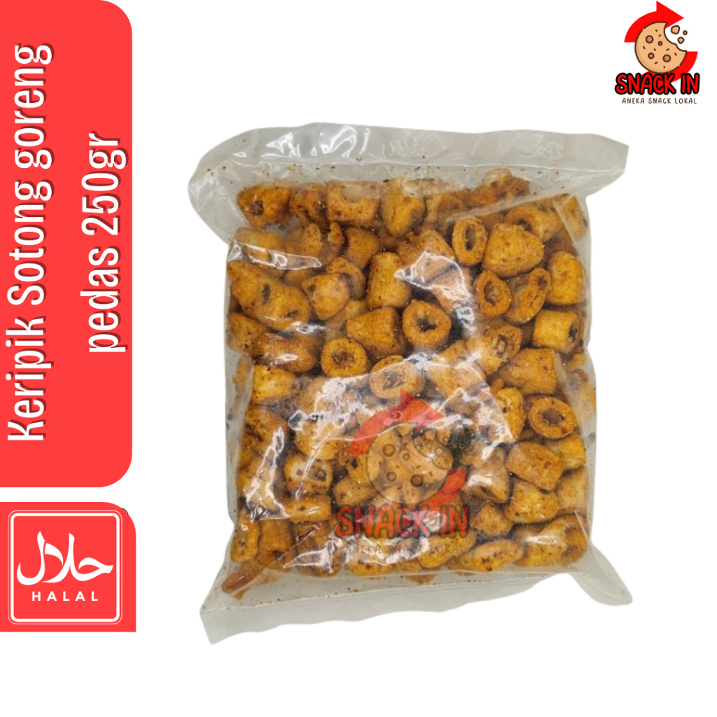 

Keripik Sotong goreng pedas 250gr sotong kering daun jeruk