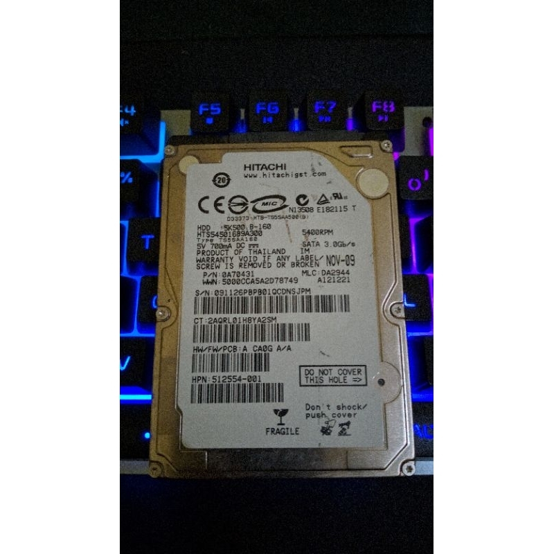 Harddisk HDD Laptop Hitachi 160GB