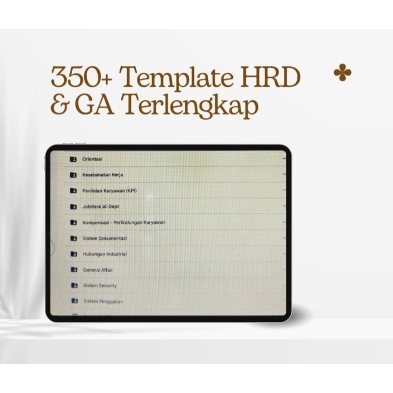 Template HRD GA TERLENGKAP 350+