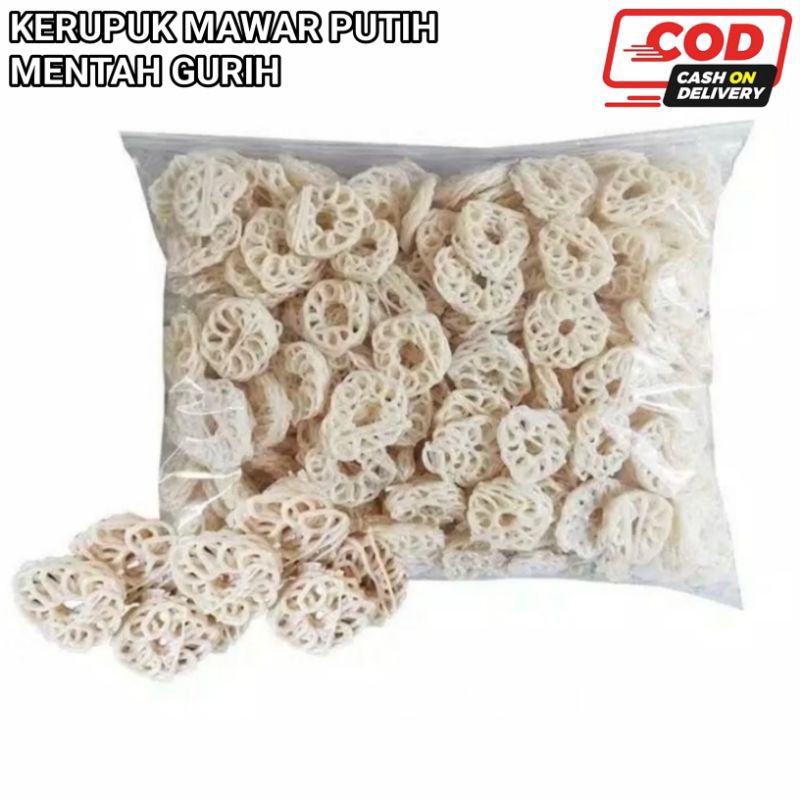 

1Kg Kerupuk Krupuk Mawar Putih Renyah Gurih Kerupuk Seblak Mawar Kemasan 1Kg Termurah