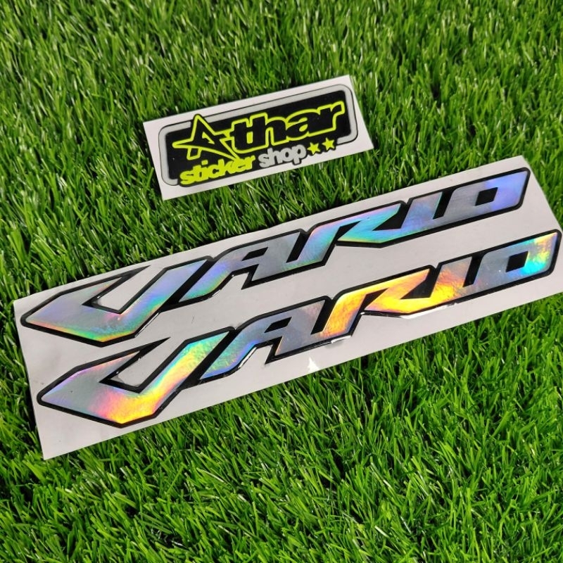 emblem timbul Vario stiker motor timbul