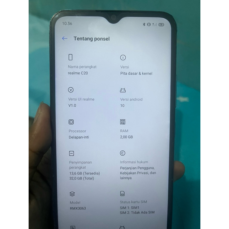 HP SECOND REALME C20 second hp only / HP BEKAS