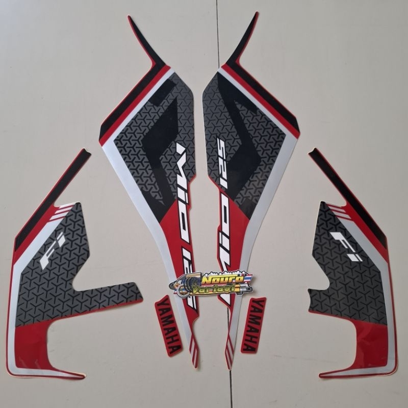 Striping Yamaha Mio m3 125 mio125  2019 2020 fi merah list stiker motor standar berkualitas