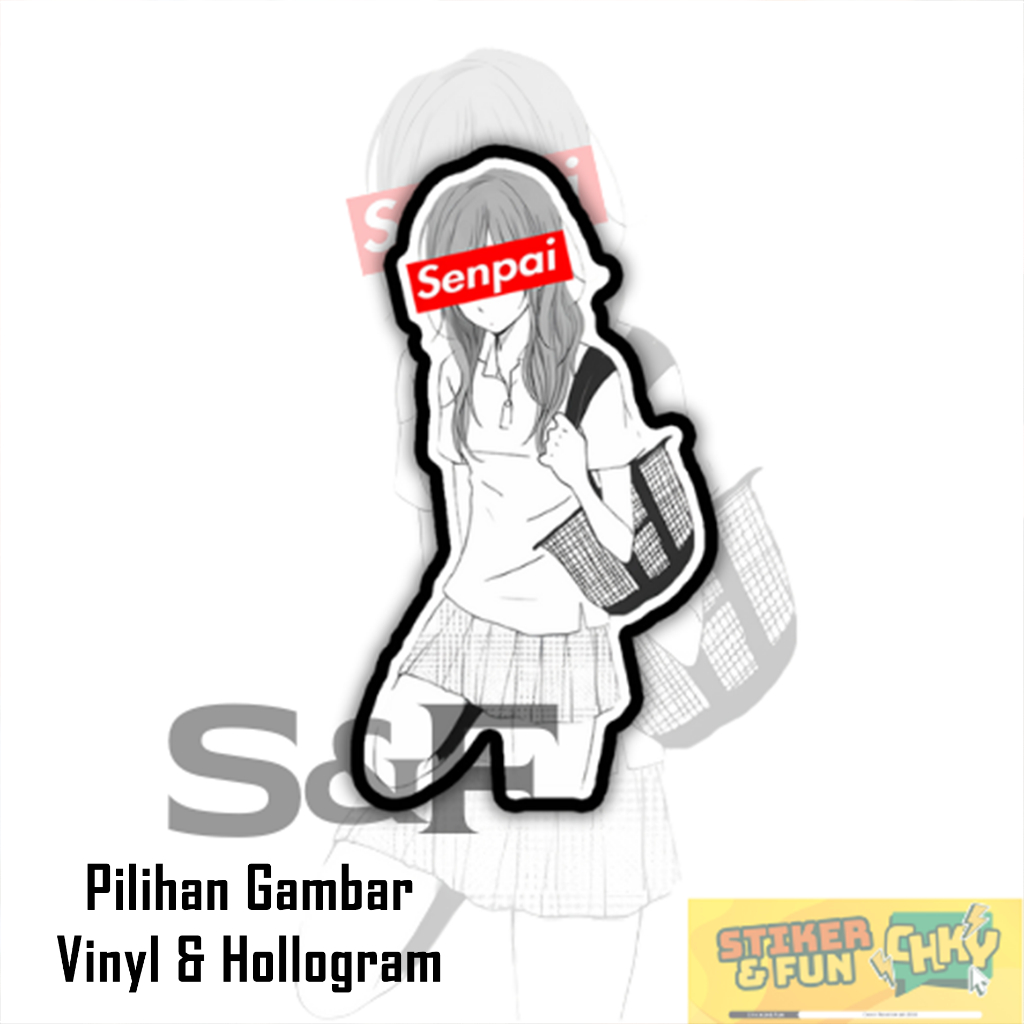 

Stiker Sticker Vinyl/Hollogram Laminasi JAPANESE SCHOOL GIRL SENPAI Vol 15