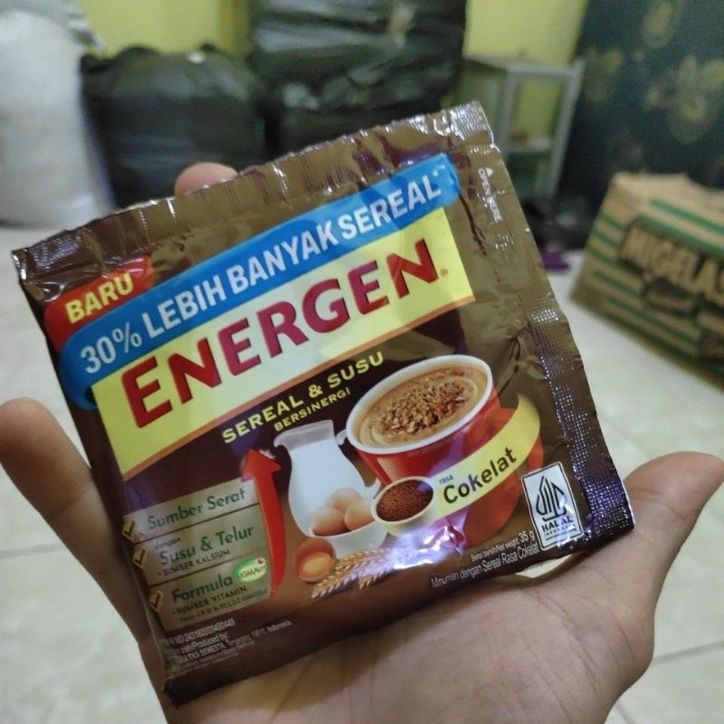 

energen eceran Vanila, cokelat, Kacang Hijau per pcs