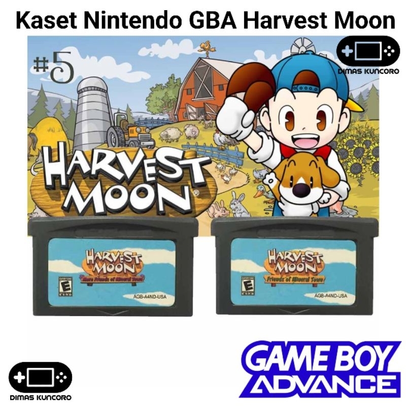 Kaset Nintendo GBA Harvest Moon gameboy advance sp micro ds lite fat