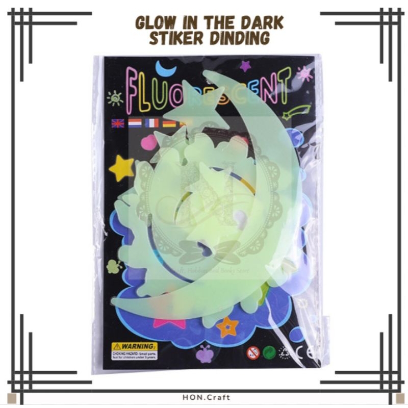 

J (J6) STIKER KARAKTER / STIKER NYALA /GLOW IN THE DARK