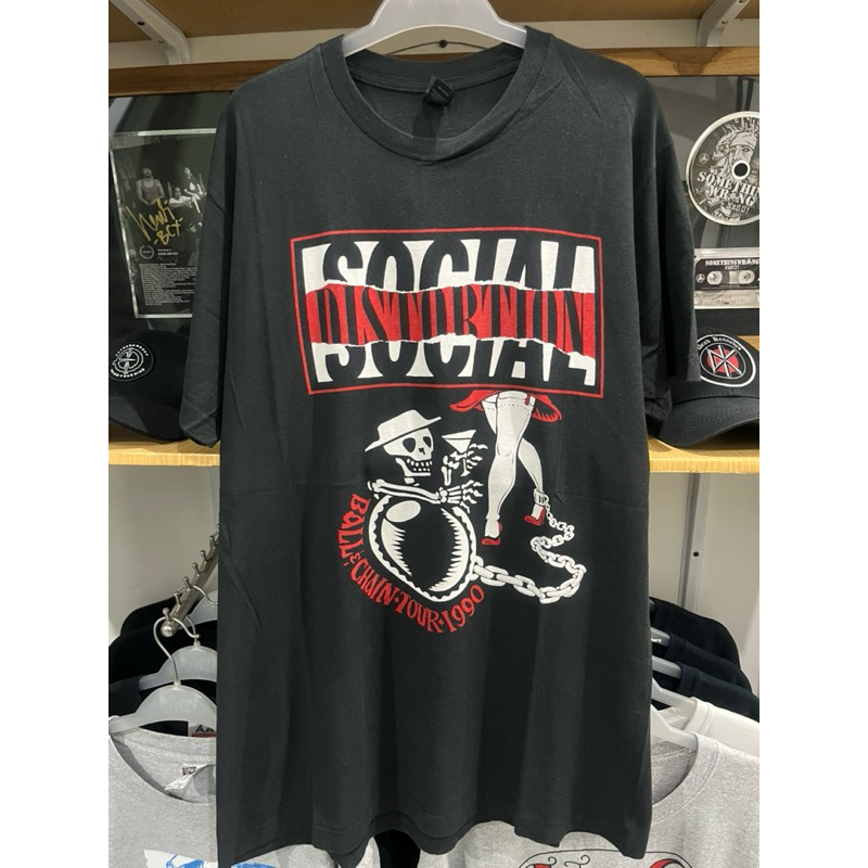 Kaos Band SOCIAL DISTORTION - BALL N CHAIN TOUR '90 Original Merch