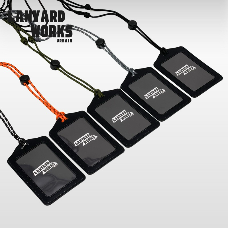 

Lanyardworks V5 – ID Card Holder Kulit dengan Tali Paracord / Name Tag Outdoor / Gantungan Kartu Kuat & Stylish