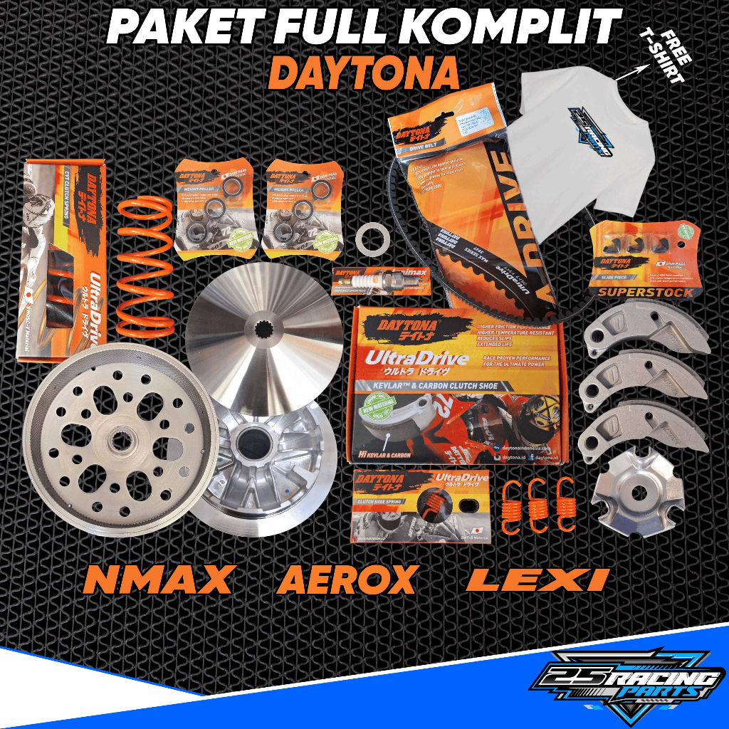PAKET EXTRA FULL KOMPLIT DAYTONA NMAX OLD NMAX 155  NEW AEROX LEXI 12 ITEM CVT  paketan kirian nmax 