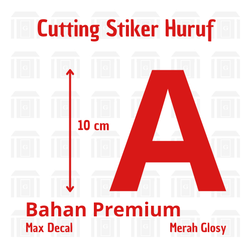 

stiker cutting huruf bahan max decal premium