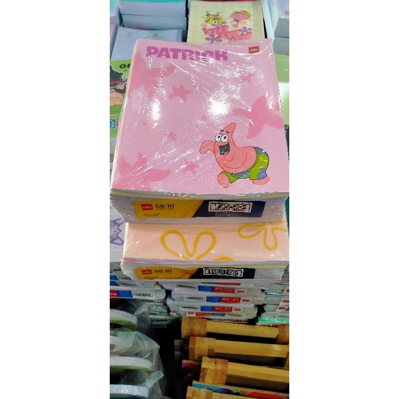 

BUKU TULIS DELI 58 LEMBAR ISI 10 BUKU (SPONGEBOB)