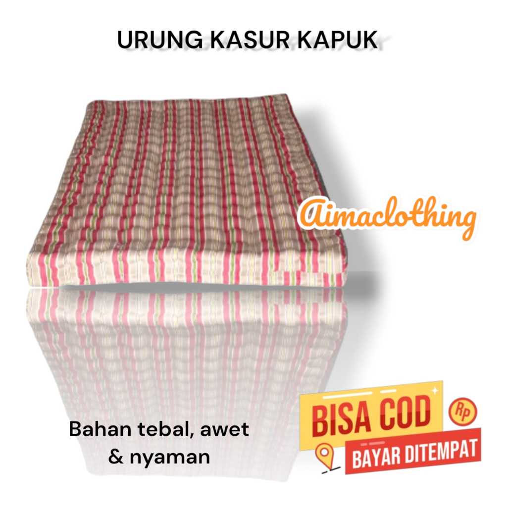 urung kasur salur ukuran jumbo 160x200 - urung kasur kapuk / kulit kasur motif salur bahan 100% katu